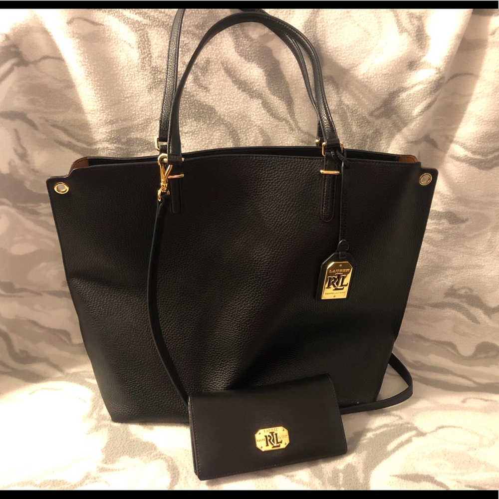 Lauren Ralph Lauren Tote Bag + Wallet SET 🖤✨